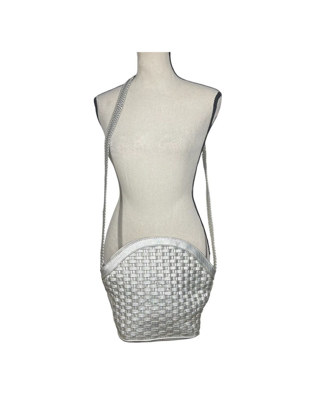 Tianni Metallic Silver Vintage Crossbody Bag